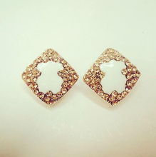 韓國滿鉆閃鉆動物方形氣質夸張款耳釘 高端精品飾品批發(fā)指南